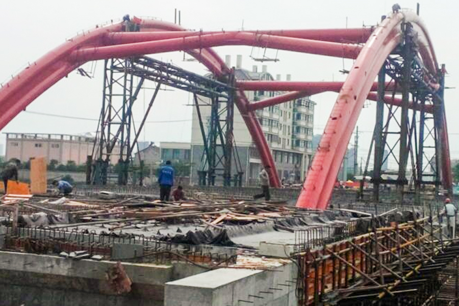 Jembatan Jalan Tashan Menyeberangi Sungai Xinlai, Kabupaten Laian, Provinsi Anhui
