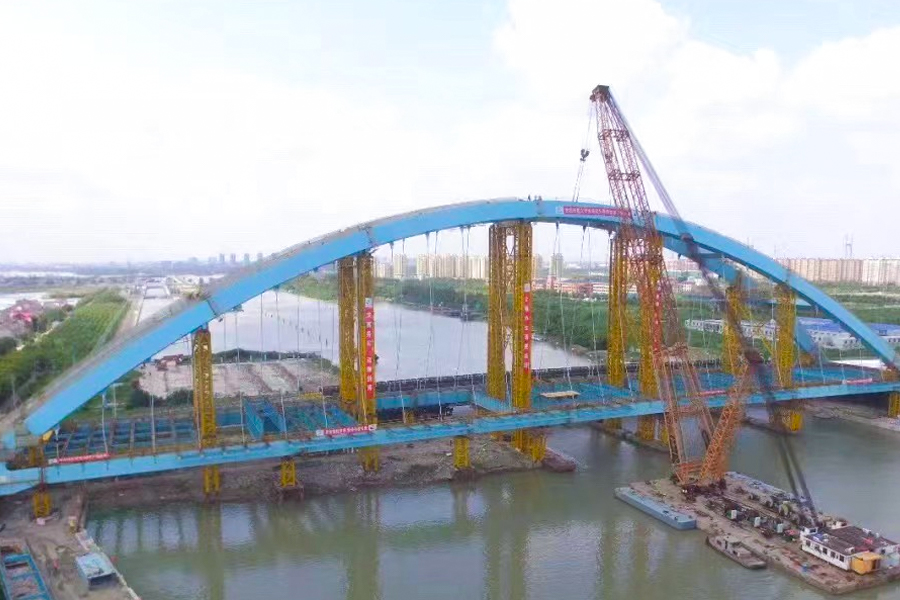 Jembatan Jalan Raya Puxing di Jalur Dalu, Shanghai